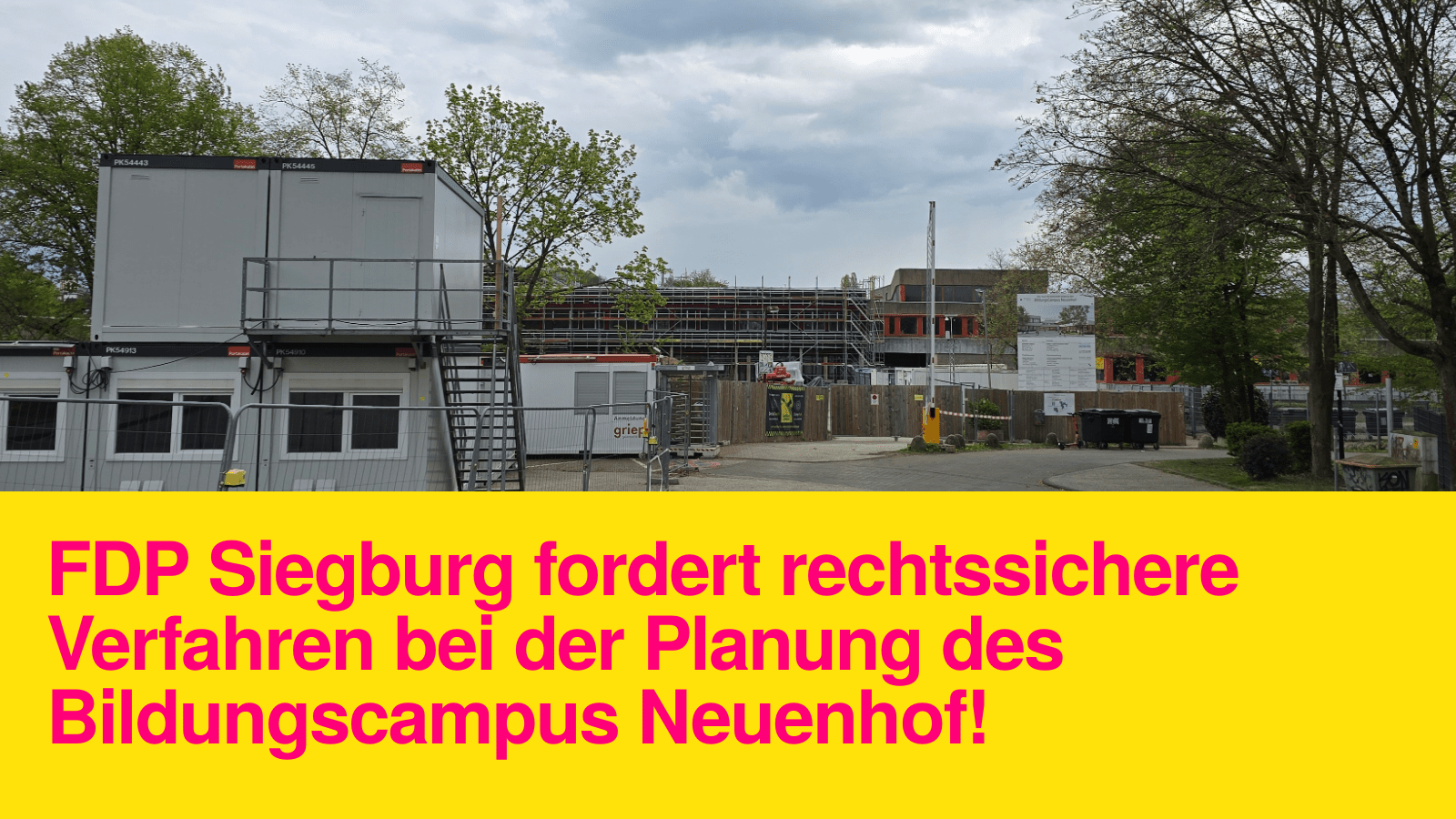 FDP Rechtssicherheit Blidungcampus Neuenhof 