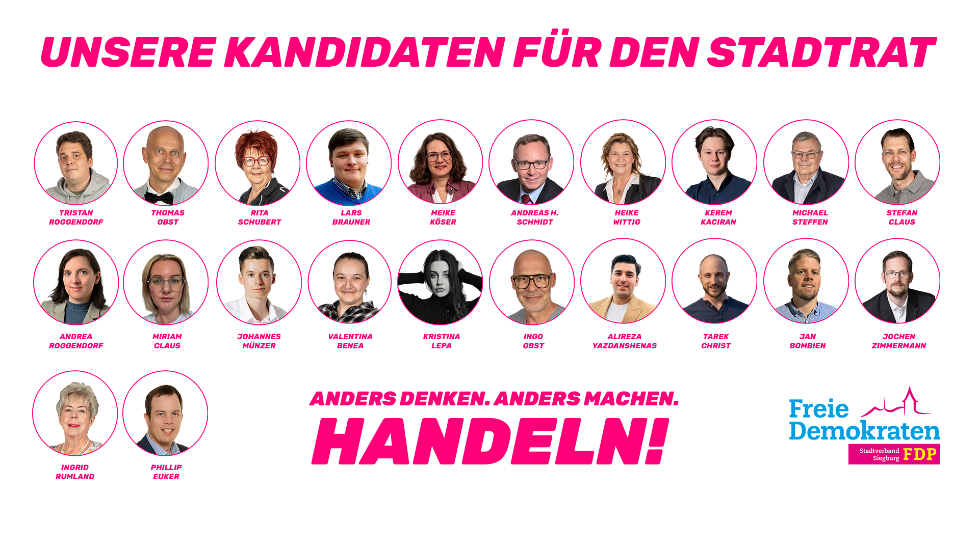 Thomas Obst Bürgermeisterkandidat Siegburg Tristan Roggendorf Spitzenkandidat FDP 