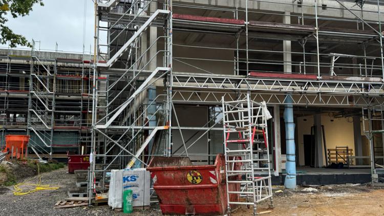 Baustelle Einrüstung
