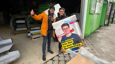 Bürgermeisterkandidat Siegburg Thomas Obst und Bundestagskandidat Niko Gräfrath